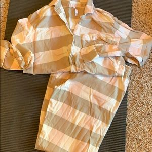 Gap buffalo check plaid in pink and brown